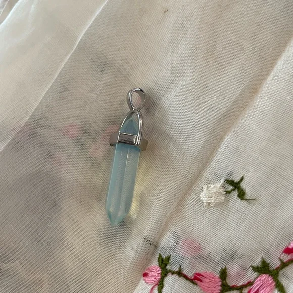 NWOTS Opalite Hexagon Point Pendulum Pendant Chakra Reiki Healing Amulet - Picture 3 of 4